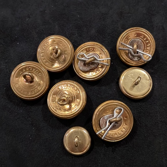 Lot Antique Superior Quality brass military buttons eagle crest of arms - Picture 6 of 6